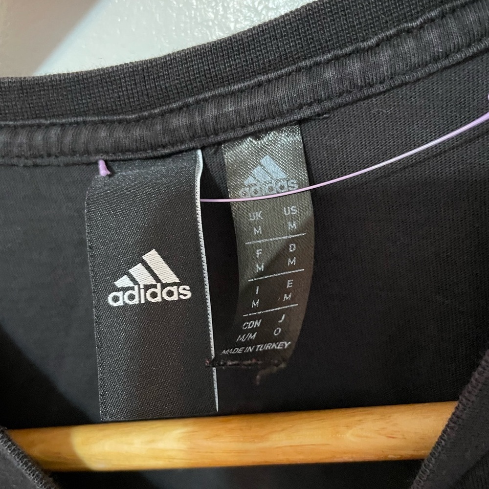 Adidas three stripe
Life I Am Sport Black tee w white gray logo print M - Picture 7 of 7